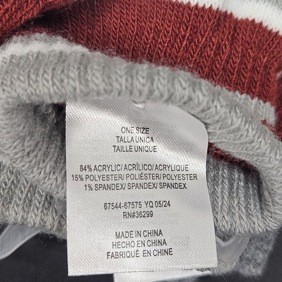 Youth Gloves Bundle Of 3 One Size Boys Red, Ivory, Grey, Striped,  New, No Tag - Picture 5 of 7